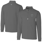 Las Vegas Raiders Cutter & Buck Big & Tall Traverse Stretch Quarter-Zip Top - Gray sale