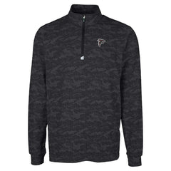 Atlanta Falcons Cutter & Buck Big & Tall Traverse Eco Camo Tri-Blend DryTec Quarter-Zip Jacket - Black discount