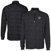 Las Vegas Raiders Cutter & Buck Big & Tall Traverse Eco Camo Tri-Blend DryTec Quarter-Zip Jacket - Black online