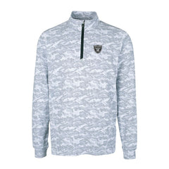 Las Vegas Raiders Cutter & Buck Big & Tall Traverse Eco Camo Tri-Blend DryTec Quarter-Zip Jacket - Charcoal on sale