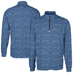 Los Angeles Chargers Cutter & Buck Big & Tall Traverse Eco Camo Tri-Blend DryTec Quarter-Zip Jacket - Navy outlet
