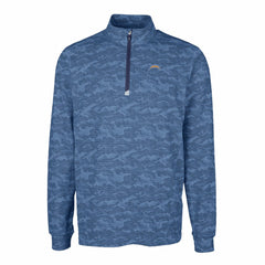 Los Angeles Chargers Cutter & Buck Big & Tall Traverse Eco Camo Tri-Blend DryTec Quarter-Zip Jacket - Navy outlet