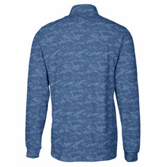 Los Angeles Chargers Cutter & Buck Big & Tall Traverse Eco Camo Tri-Blend DryTec Quarter-Zip Jacket - Navy outlet