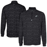 Philadelphia Eagles Cutter & Buck Big & Tall Traverse Eco Camo Tri-Blend DryTec Quarter-Zip Jacket - Black sale