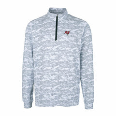 Tampa Bay Buccaneers Cutter & Buck Big & Tall Traverse Eco Camo Tri-Blend DryTec Quarter-Zip Jacket - Charcoal discount