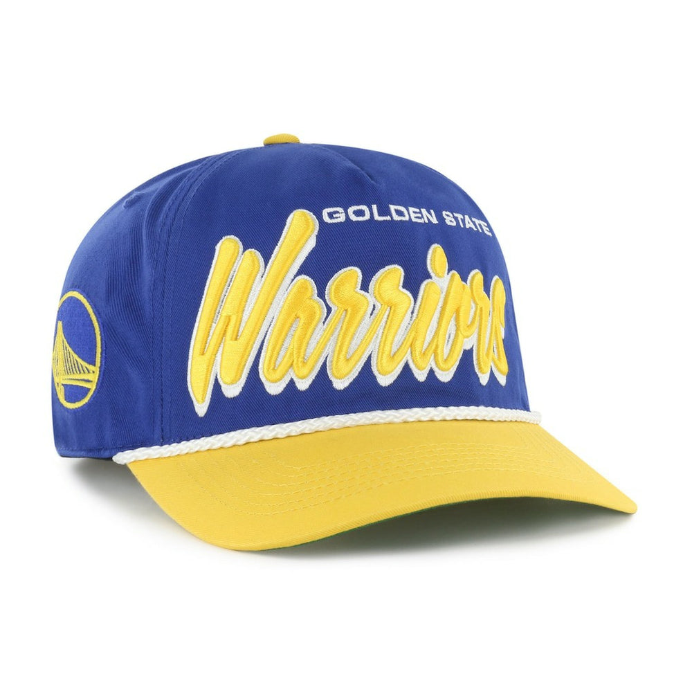 Golden State Warriors '47 Dropshadow Rope Hitch Adjustable Hat sale - Royal/Gold on sale