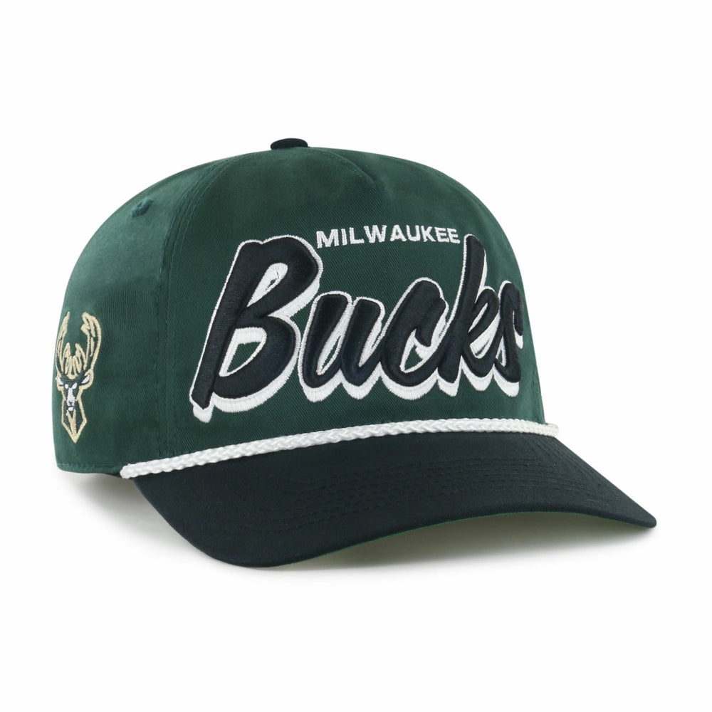 Milwaukee Bucks '47 Dropshadow Rope Hitch Adjustable Hat - Hunter Green/Black on sale