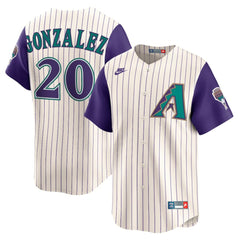Luis Gonzalez Arizona Diamondbacks Throwback Cooperstown Collection Limited Jersey Cream