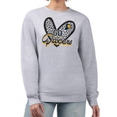 Indiana Pacers G-III 4Her by Carl Banks Women's Leopard Heart Fleece Pullover Sweatshirt - Heather Gray for sale
