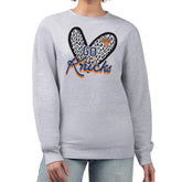 New York Knicks G-III 4Her by Carl Banks Women's Leopard Heart Fleece Pullover Sweatshirt - Heather Gray outlet