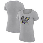 Indiana Pacers G-III 4Her by Carl Banks Women's Super-Slim Fit Lightweight Leopard Heart T-Shirt - Heather Gray shop