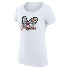 Cleveland Cavaliers G-III 4Her by Carl Banks Women's Super-Slim Fit Lightweight Leopard Heart T-Shirt sale - White for sale