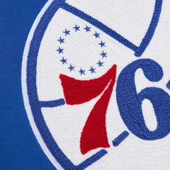 Philadelphia 76ers Chainstitch Applique Vintage Heavyweight Pullover Hoodie - Royal sale