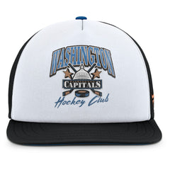 Washington Capitals Fanatics Decades Collection Foam Front Snapback Hat - White/Black Hats