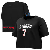 C.J. Stroud Houston Texans Pro Standard Women's Player Name & Number Cropped Boxy T-Shirt - Black sale