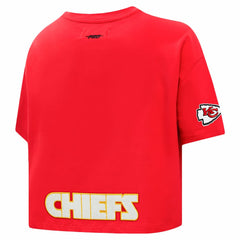 Travis Kelce Kansas City Chiefs Pro Standard Women's Player Name & Number Cropped Boxy T-Shirt - Red cheap