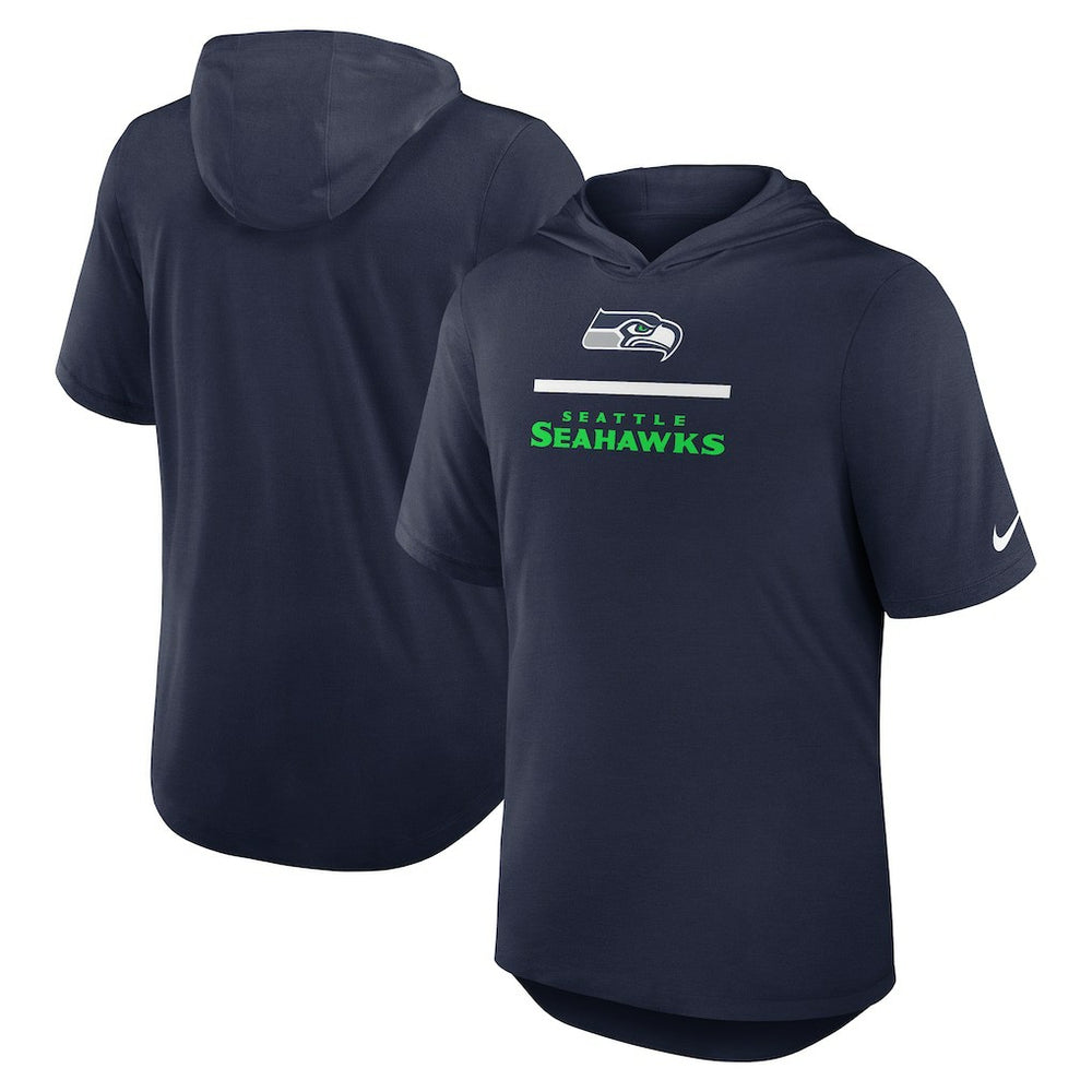 Seattle Seahawks Lockup Tri-Blend Hoodie T-Shirt - College Navy for sale