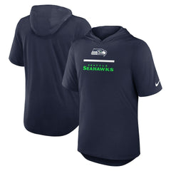 Seattle Seahawks Lockup Tri-Blend Hoodie T-Shirt - College Navy for sale