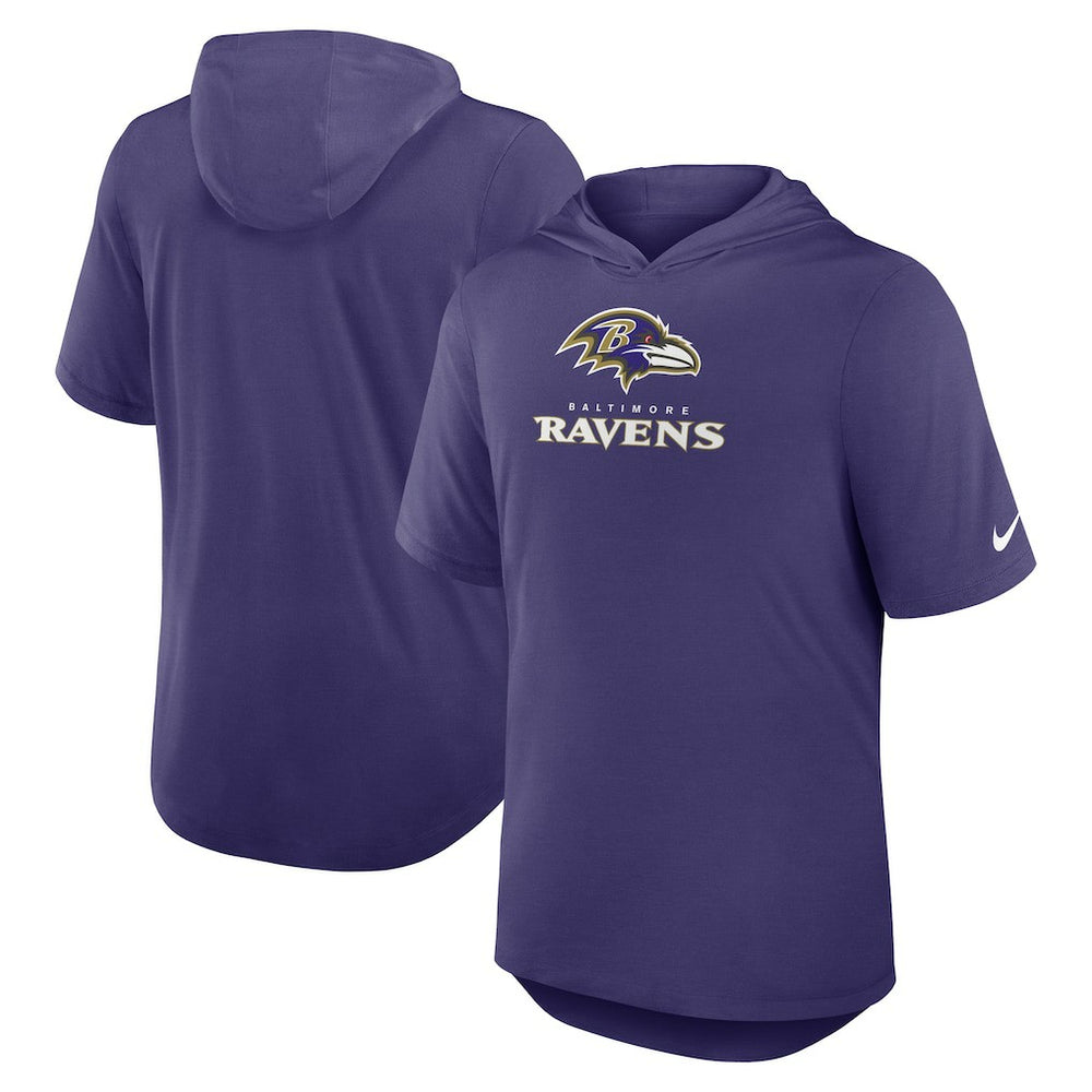 Baltimore Ravens Lockup Tri-Blend Hoodie T-Shirt - Purple online