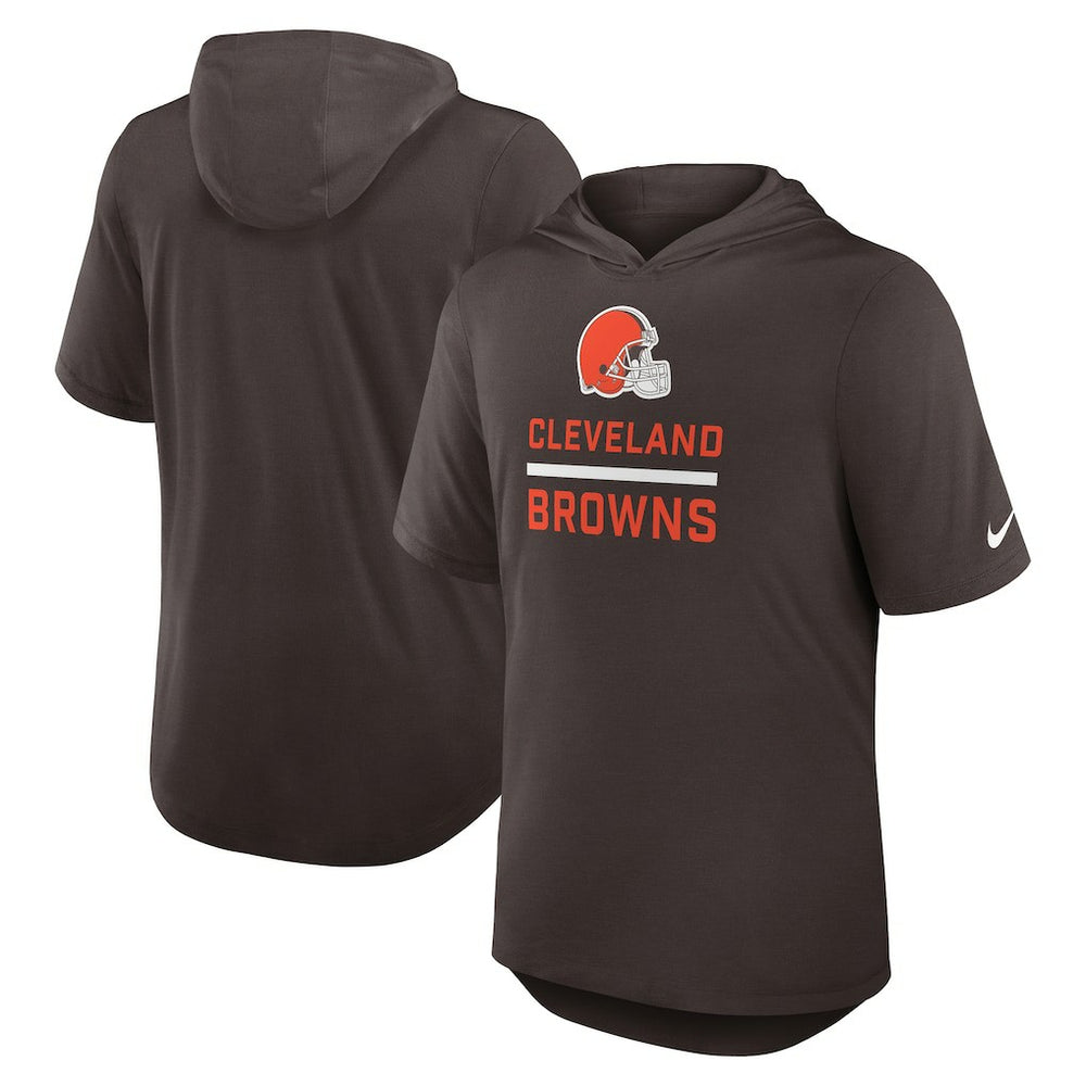 Cleveland Browns Lockup Tri-Blend Hoodie T-Shirt - Brown cheap