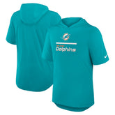 Miami Dolphins Lockup Tri-Blend Hoodie T-Shirt - Aqua for sale