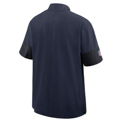 New England Patriots Sideline Short Sleeve Quarter-Zip Dri-FIT Coach Jacket - Navy outlet