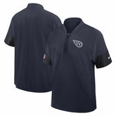 Tennessee Titans Sideline Short Sleeve Quarter-Zip Dri-FIT Coach Jacket - Navy for sale