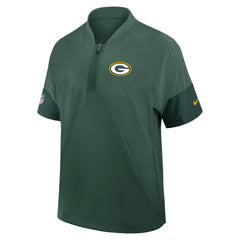 Green Bay Packers Sideline Short Sleeve Quarter-Zip Dri-FIT Coach Jacket - Green on sale