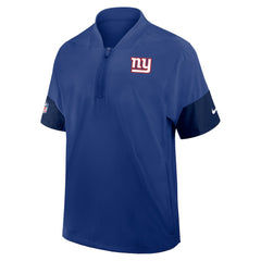 New York Giants Sideline Short Sleeve Quarter-Zip Dri-FIT Coach Jacket - Royal online