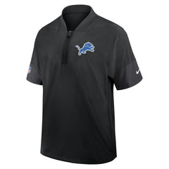 Detroit Lions Sideline Short Sleeve Quarter-Zip Dri-FIT Coach Jacket - Black sale