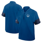 Indianapolis Colts Sideline Short Sleeve Quarter-Zip Dri-FIT Coach Jacket - Royal discount
