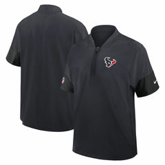 Houston Texans Sideline Short Sleeve Quarter-Zip Dri-FIT Coach Jacket - Navy for sale