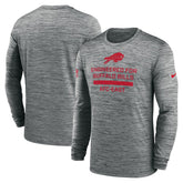 Buffalo Bills Sideline Velocity Performance Long Sleeve T-Shirt - Gray for sale