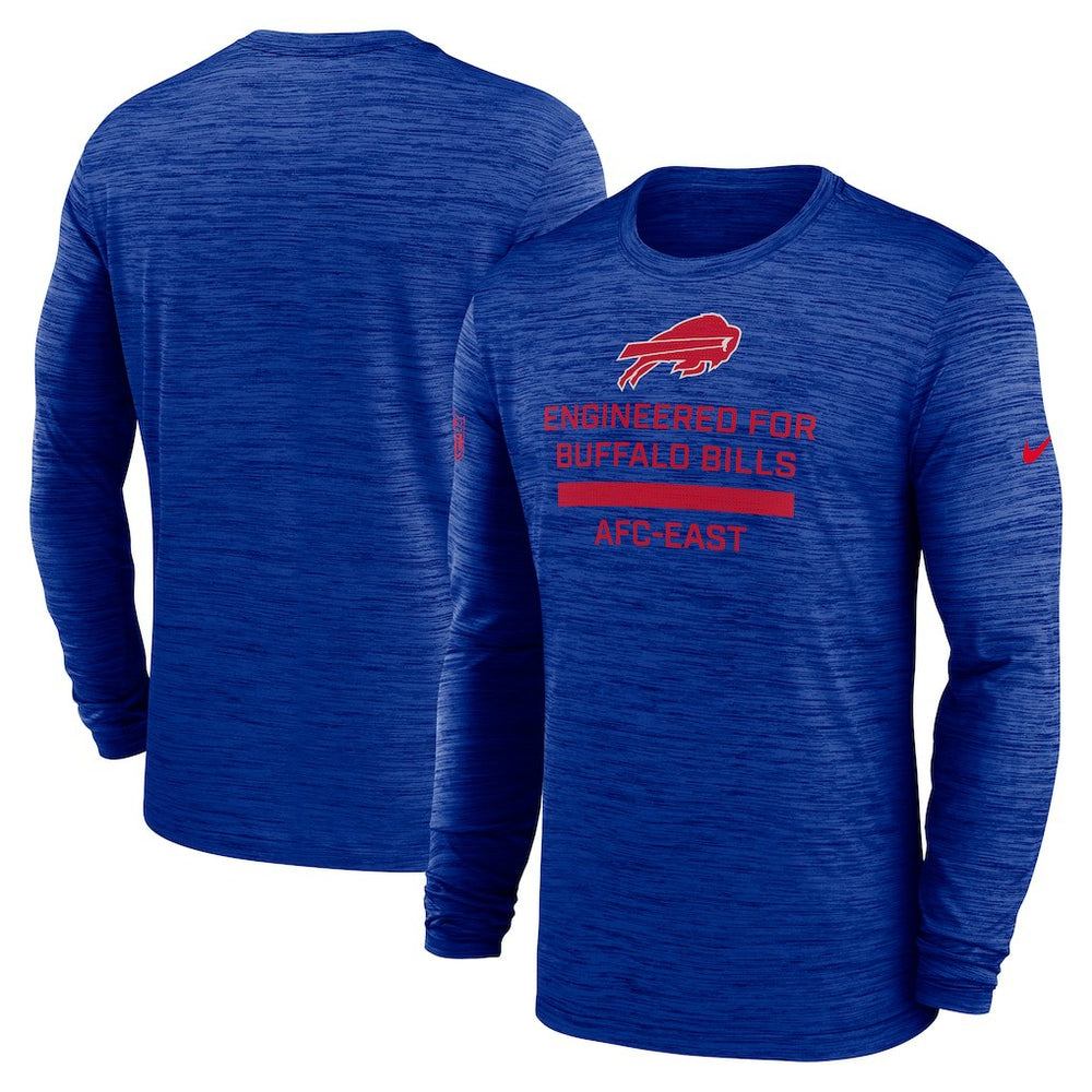 Buffalo Bills Sideline Velocity Performance Long Sleeve T-Shirt - Royal on sale