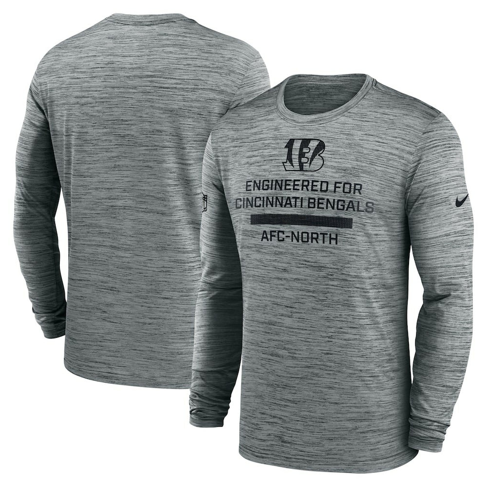 Cincinnati Bengals Sideline Velocity Performance Long Sleeve T-Shirt - Gray sale
