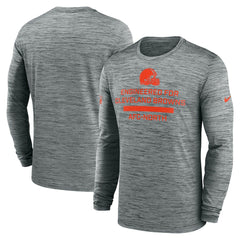 Cleveland Browns Sideline Velocity Performance Long Sleeve T-Shirt - Gray discount