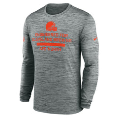 Cleveland Browns Sideline Velocity Performance Long Sleeve T-Shirt - Gray discount