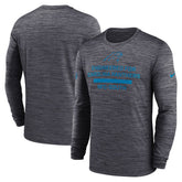 Carolina Panthers Sideline Velocity Performance Long Sleeve T-Shirt - Black sale