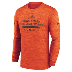 Cleveland Browns Sideline Velocity Performance Long Sleeve T-Shirt - Orange online