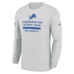 Detroit Lions Sideline Velocity Performance Long Sleeve T-Shirt - Ash sale