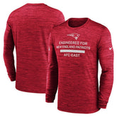 New England Patriots Sideline Velocity Performance Long Sleeve T-Shirt - Red cheap