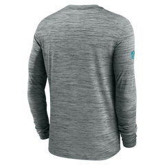 Miami Dolphins Sideline Velocity Performance Long Sleeve T-Shirt - Gray cheap