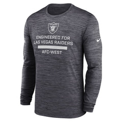 Las Vegas Raiders Sideline Velocity Performance Long Sleeve T-Shirt - Black outlet