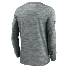 Minnesota Vikings Sideline Velocity Performance Long Sleeve T-Shirt - Gray outlet