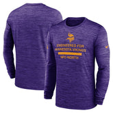 Minnesota Vikings Sideline Velocity Performance Long Sleeve T-Shirt - Purple sale