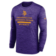 Minnesota Vikings Sideline Velocity Performance Long Sleeve T-Shirt - Purple sale
