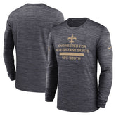 New Orleans Saints Sideline Velocity Performance Long Sleeve T-Shirt - Black discount