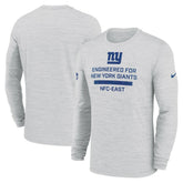 New York Giants Sideline Velocity Performance Long Sleeve T-Shirt - Ash discount