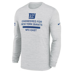 New York Giants Sideline Velocity Performance Long Sleeve T-Shirt - Ash discount