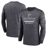 Atlanta Falcons Sideline Velocity Performance Long Sleeve T-Shirt - Charcoal sale